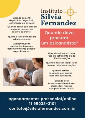 "Instituto Silvia Fernandes - Psicanálise, Hipnoterapia, Coaching e PNL"